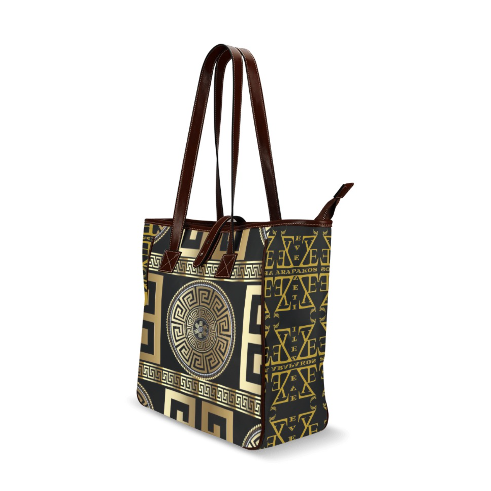 Greek Meander Tote Bag-0